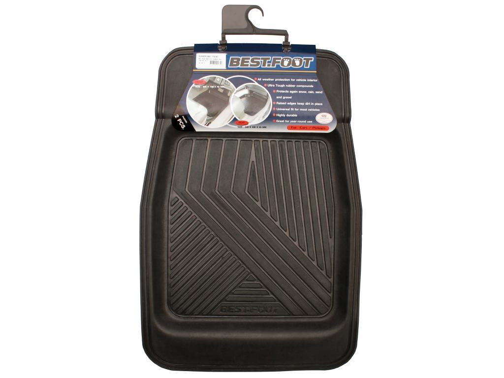 Mat Rubber Front Black Best Foot Set Of 2