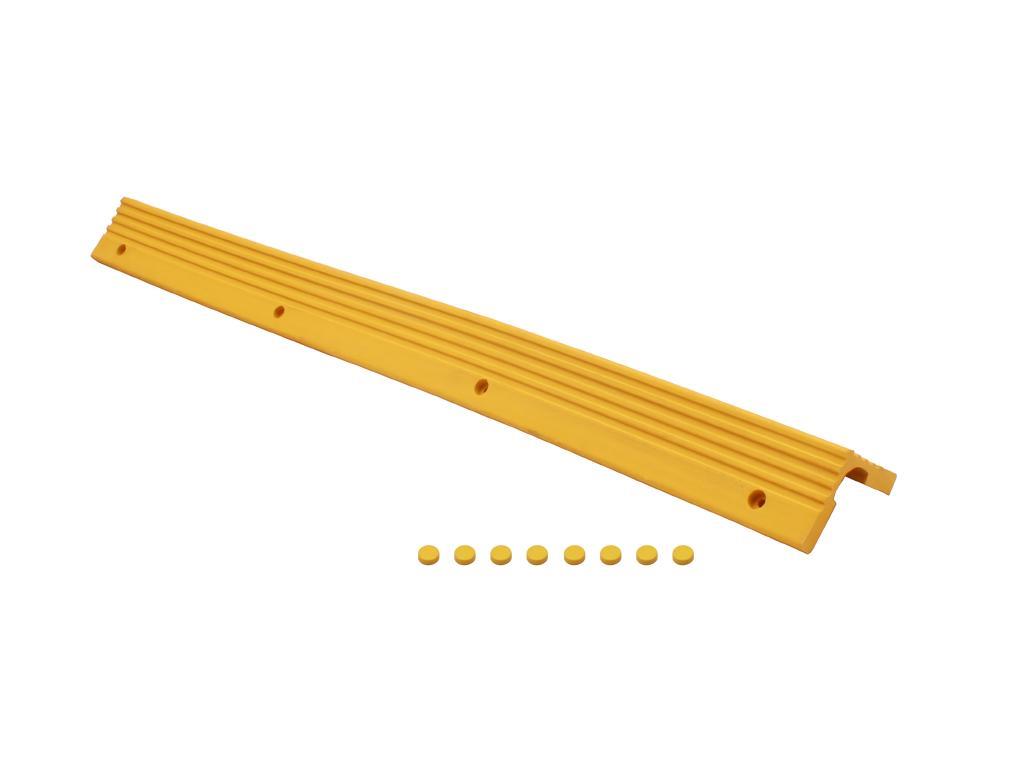 Rubber Pillar Safety Pad Yellow 1 Meter Long