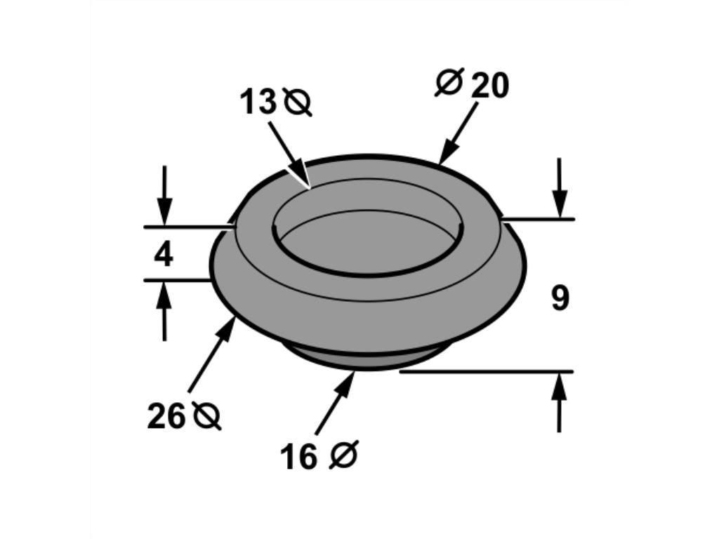 Grommet Blind 16.5mm