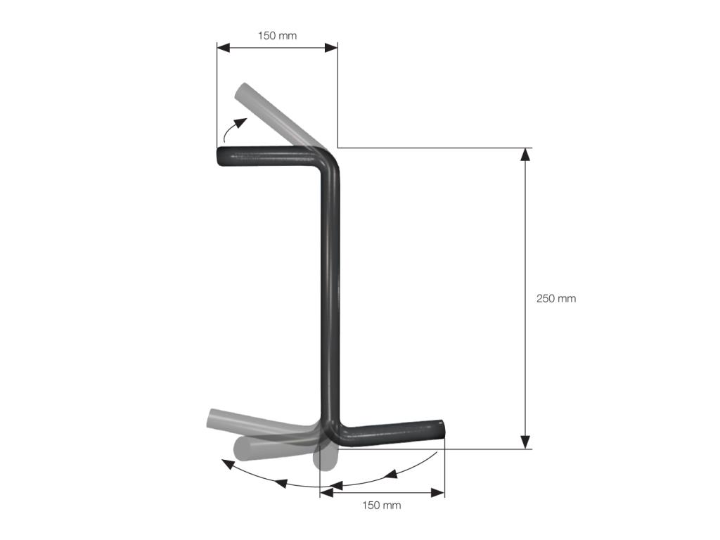 Hose Water Z Shaped 12mm (1/2") ID