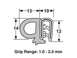 Proflex Pinchweld & Rubber Seal Side Large