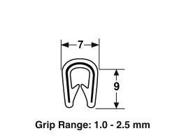 Proflex Pinchweld 3/4 PVC Black