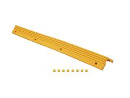 Rubber Pillar Safety Pad Yellow 1 Meter Long