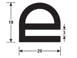 Extrusion Solid E Seal 22 X 2 X 19mm X 25m Roll