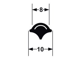 Proflex Locking Strip Chrome Mylar Filler Mini,Van Side Windows