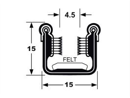 Bailey Channel 2.44 Mtr Length Flex Chrome Edge